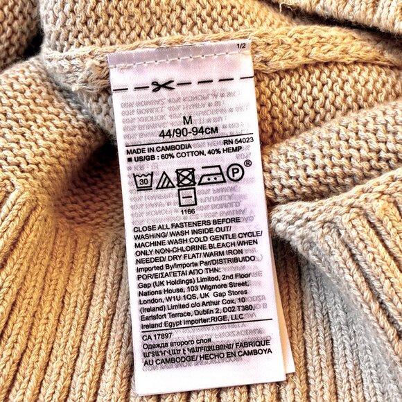 Banana Republic Sweater V-Neck Button Down Cardigan Cotton + Hemp  Medium - Picture 9 of 15